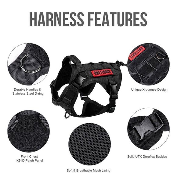 OneTigris FIRE WATCHER Dog Harness 2.0 Large  BENEFITS SENIOR RESCUE - Picture 3 of 12